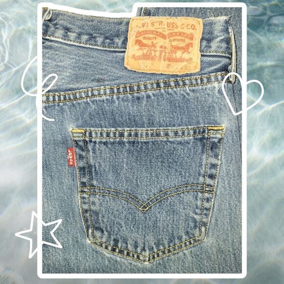 Levi's 501 Button fly 33 x 30 High waist Wedgie - Picture 6 of 16